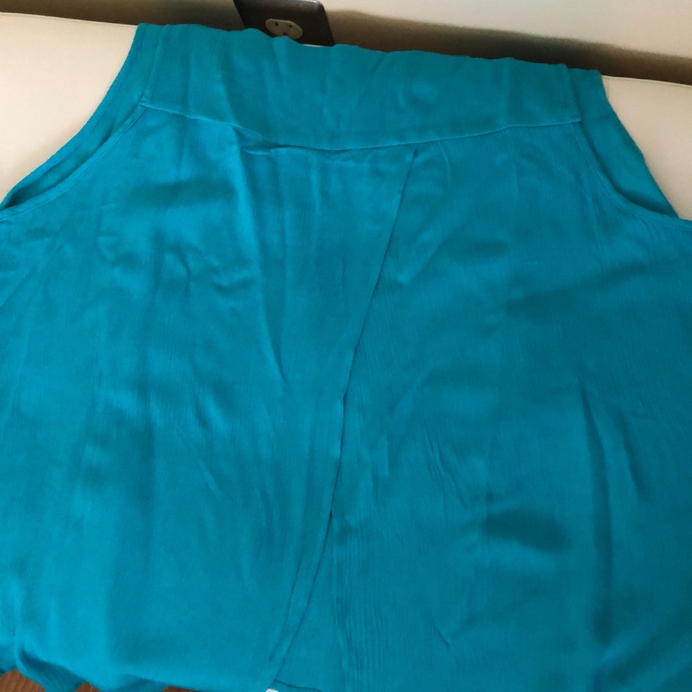 Blue sleeveless top